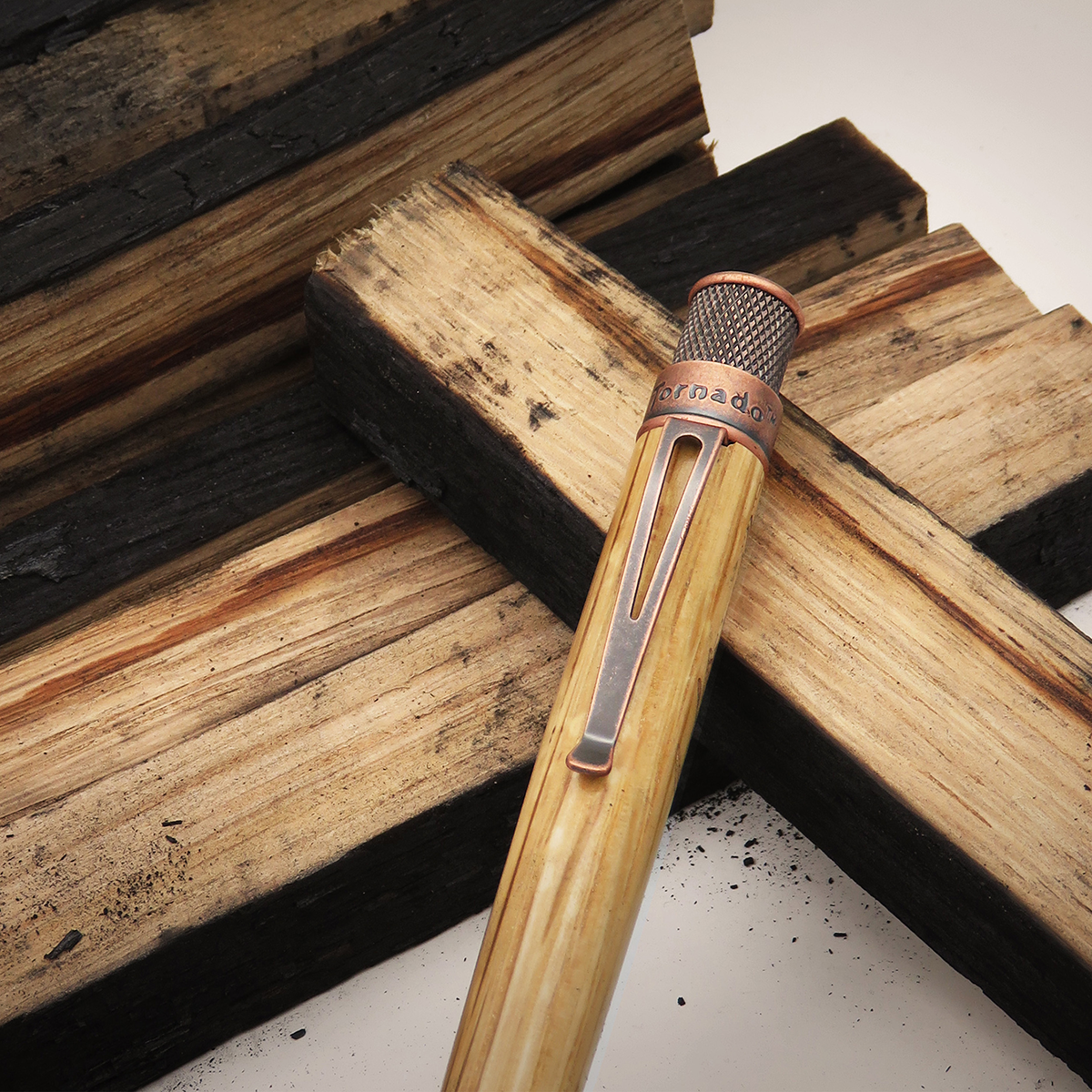 Retro 51 Tornado Rollerball Pen - Woodworks Bourbon-Pen Boutique Ltd