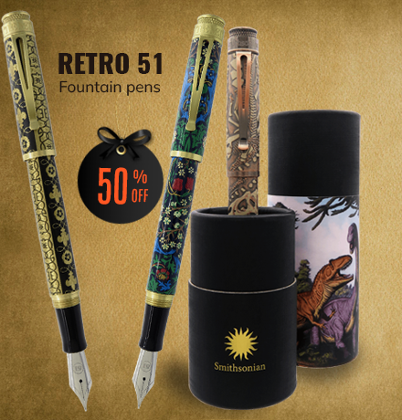 Retro 51 fountain pens - select 50% off