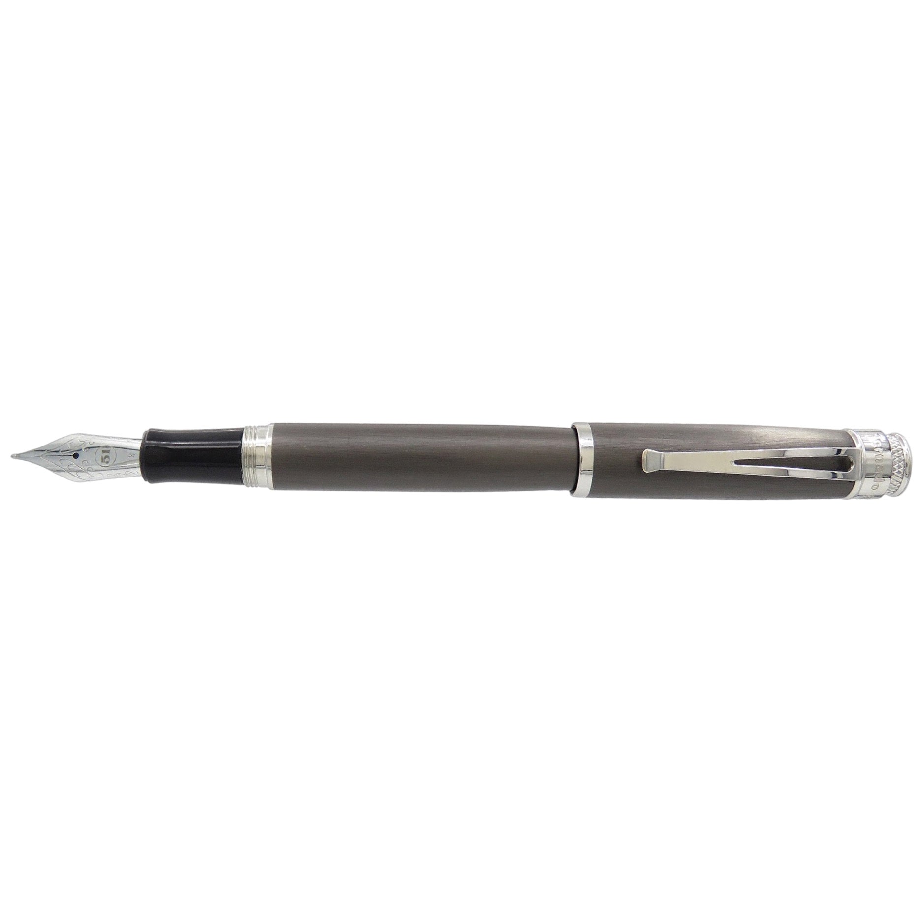 Retro51 Tornado Platinum Fountain Pen - Black Nickel-Pen Boutique Ltd