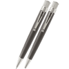 Retro 51 Tornado Platinum Black Nickel Rollerball & Pencil Set-Pen Boutique Ltd