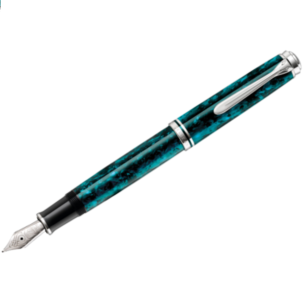 Pelikan M800 Fountain Pen - Ocean Swirl (Special Edition)-Pen Boutique Ltd