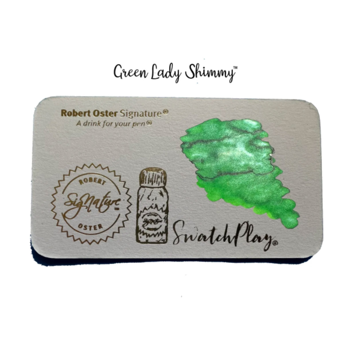 Robert Oster Shake'N'Shimmy Ink Bottle - Green Lady-Pen Boutique Ltd