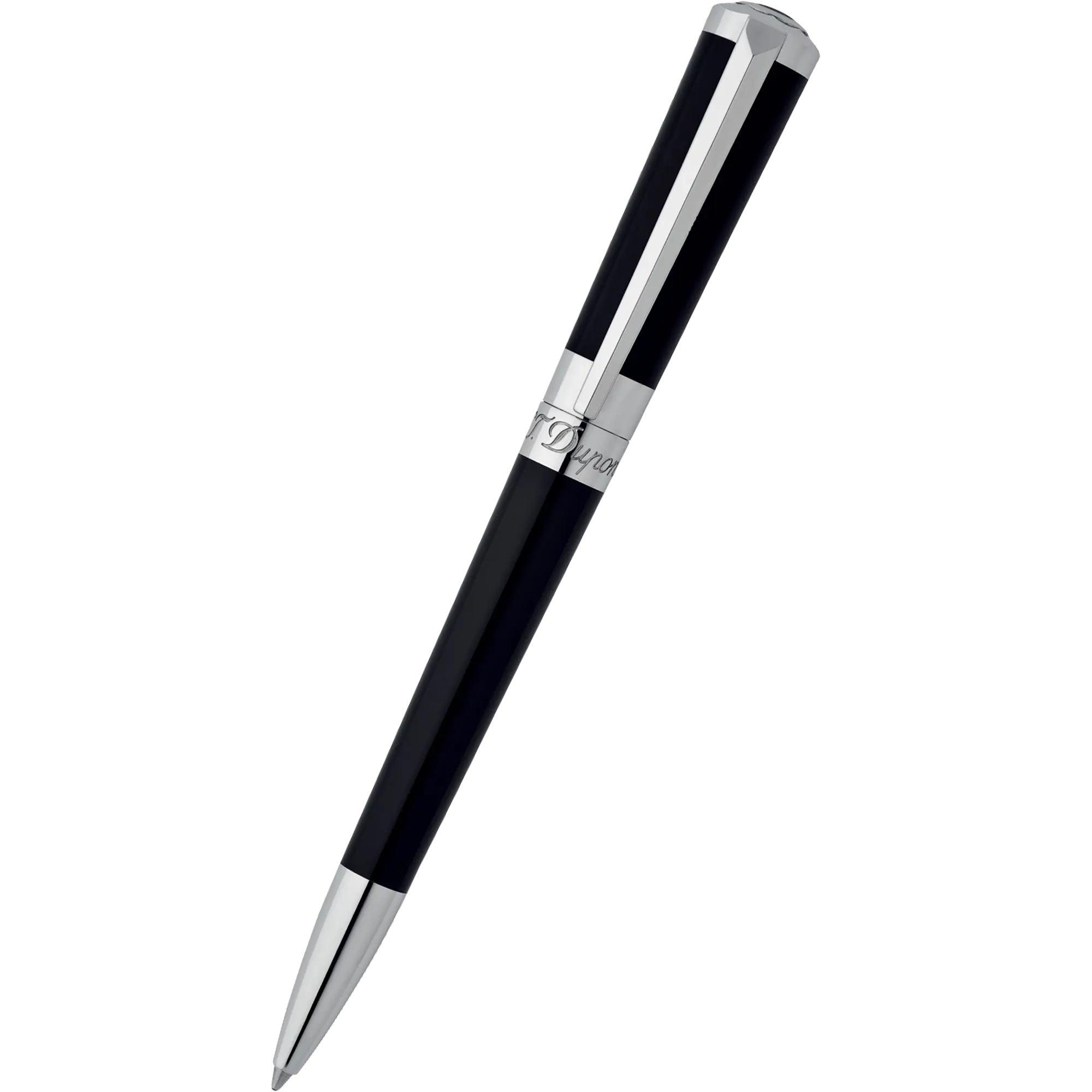 S T Dupont Liberte Black Lacquer Ballpoint Pen-Pen Boutique Ltd