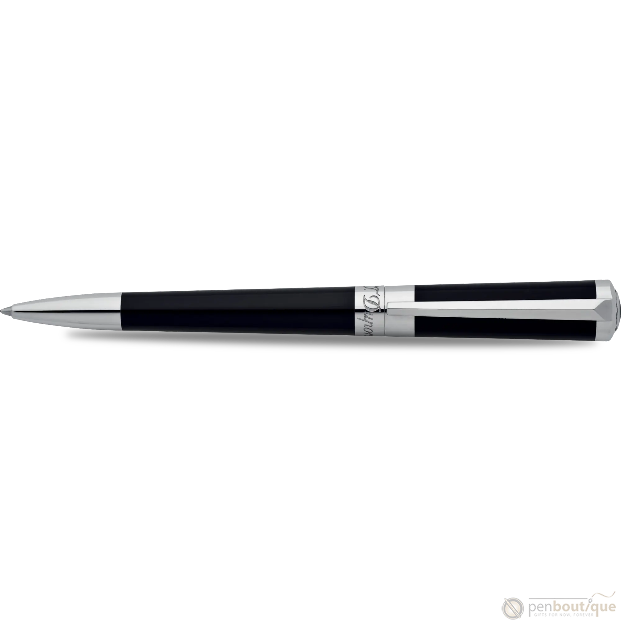 S T Dupont Liberte Black Lacquer Ballpoint Pen-Pen Boutique Ltd