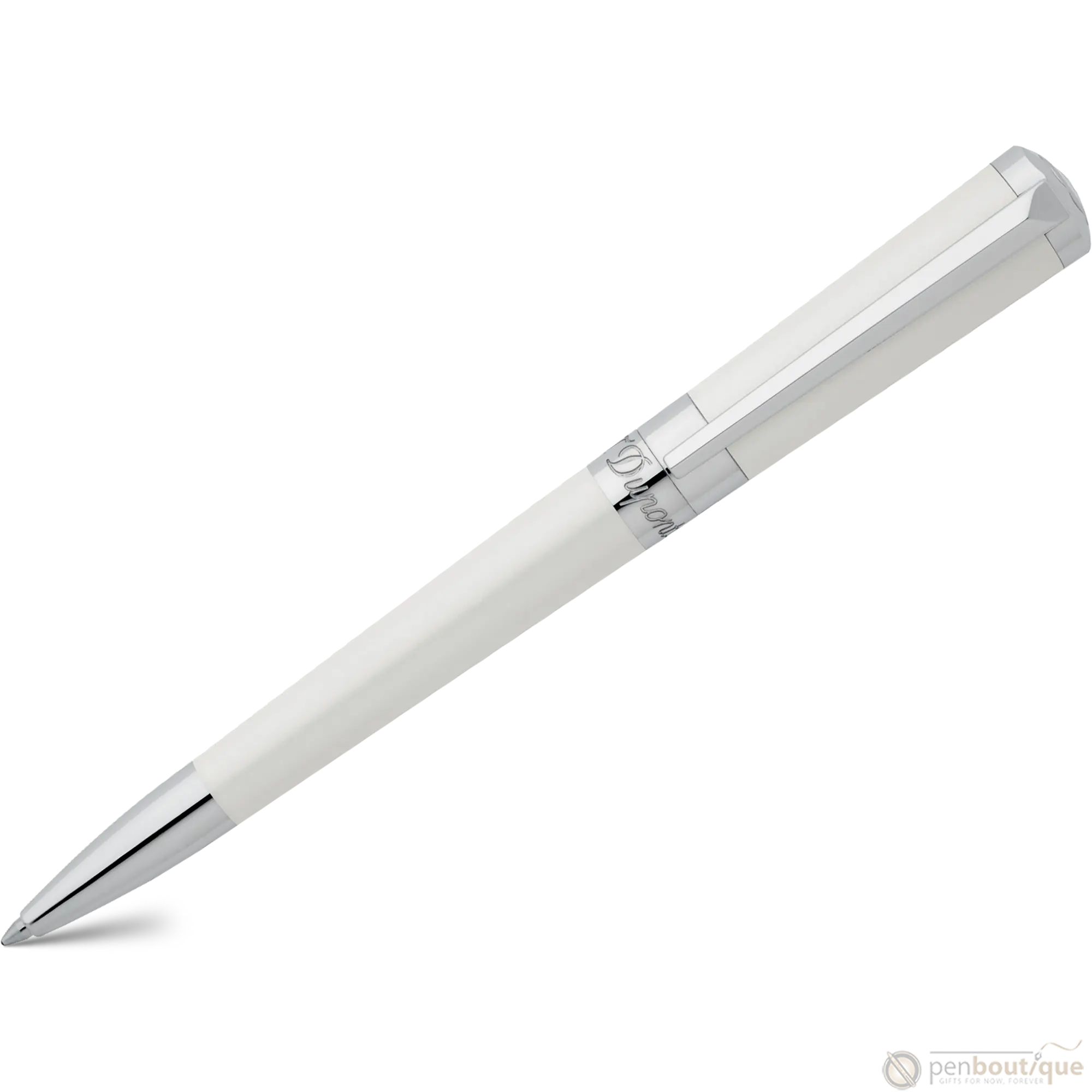 S T Dupont Liberte Pearly White Ballpoint Pen-Pen Boutique Ltd