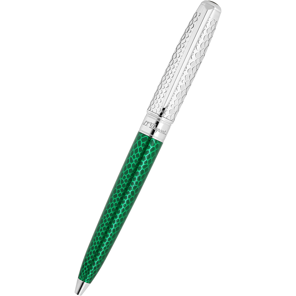 S T Dupont Line D Ballpoint Pen - Wild Eternity - Green (Large)-Pen Boutique Ltd