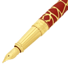 S T Dupont Line D Eternity Fountain Pen - Limited Edition - Orlinski Red - Yellow Gold Trim (Large) - Pen Boutique Ltd