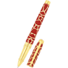 S T Dupont Line D Eternity Rollerball Pen - Limited Edition - Orlinski Red - Yellow Gold Trim (Large) - Pen Boutique Ltd