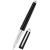 S T Dupont Line D Fountain Pen - Eternity - Black - Palladium Trim (Large)-Pen Boutique Ltd