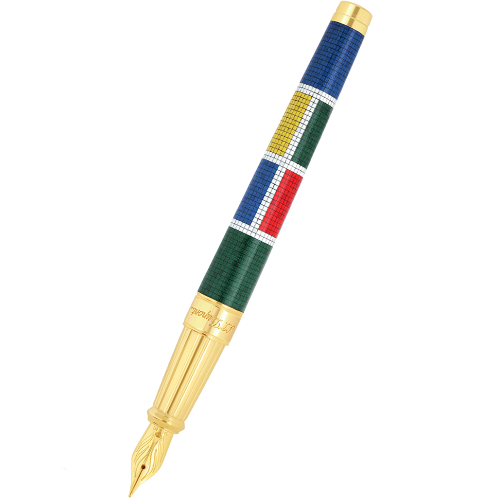 S T Dupont Line D Fountain Pen - Eternity Casablanca Multicolor (Large)-Pen Boutique Ltd