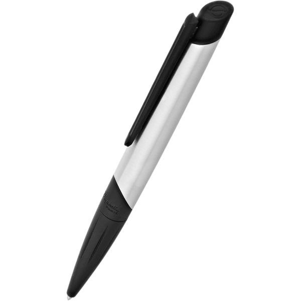 S.T. Dupont Defi Millennium Stealth Ballpoint Pen - Brushed Chrome with Matte Black-Pen Boutique Ltd