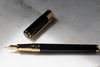 S T Dupont D-Initial Fountain Pen - Black - Gold Trim-Pen Boutique Ltd
