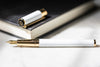 S T Dupont D-Initial Fountain Pen - White - Gold Trim-Pen Boutique Ltd