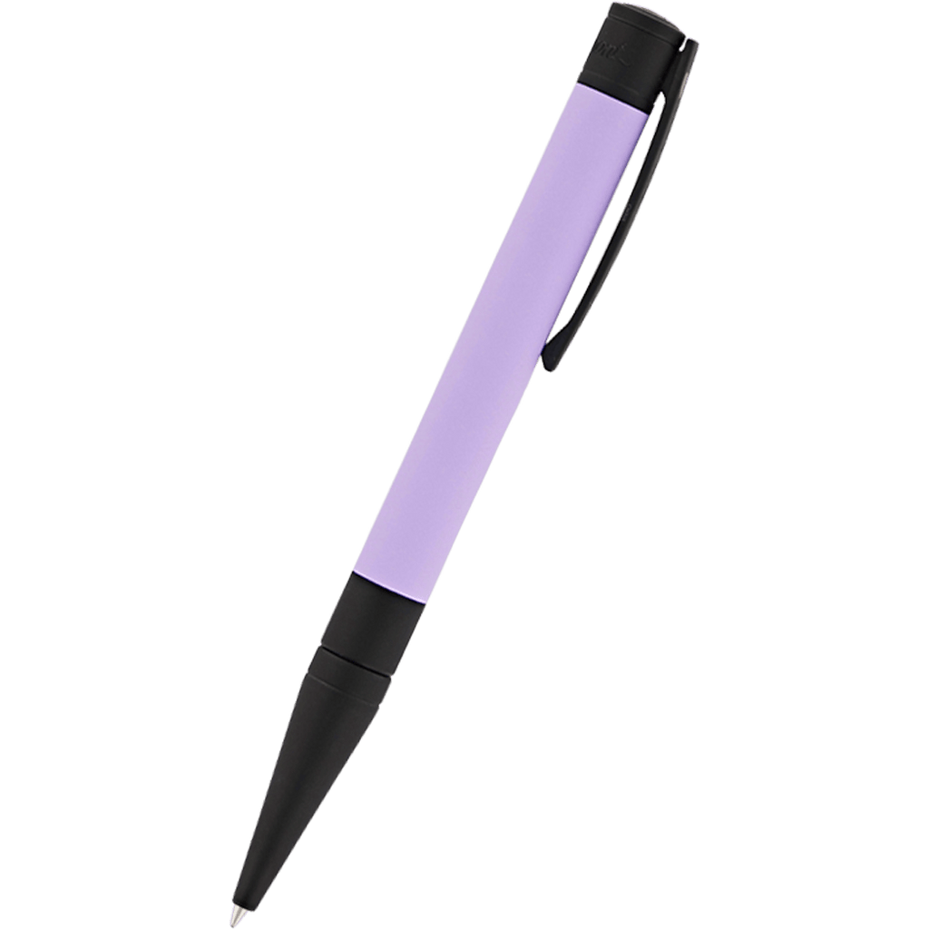S T Dupont D-Initial Ballpoint Pen - Velvet - Lilac/Matte Black-Pen Boutique Ltd