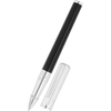 S T Dupont D-Initial Rollerball Pen - Black - Chrome Trim-Pen Boutique Ltd