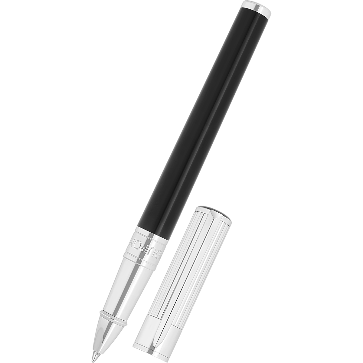 S T Dupont D-Initial Rollerball Pen - Duo Tone - Chrome Trim-Pen Boutique Ltd