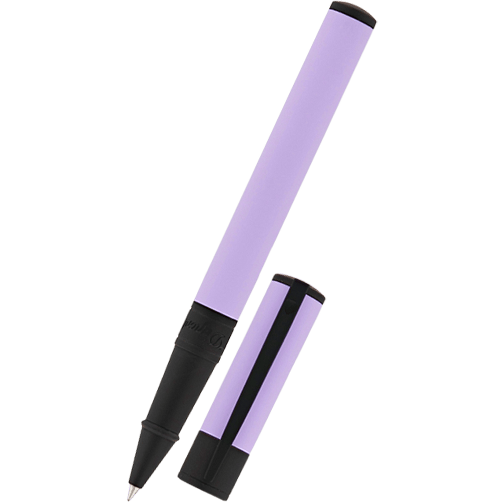 S T Dupont D-Initial Rollerball Pen - Velvet - Lilac/Matte Black-Pen Boutique Ltd