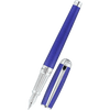 S T Dupont Line D Fountain Pen - Velvet Firehead Guilloche - Ocean Blue-Pen Boutique Ltd