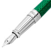 S T Dupont Line D Fountain Pen - Wild Eternity - Green Snake Skin (Large)-Pen Boutique Ltd