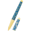 S T Dupont Line D Rollerball - Eternity Fender Blue & Golden (Large)-Pen Boutique Ltd