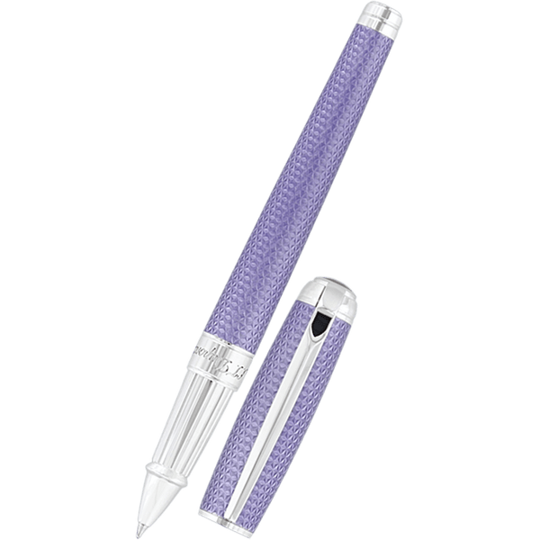 S T Dupont Line D Rollerball Pen - Velvet Firehead Guilloche - Lilac-Pen Boutique Ltd