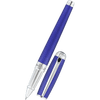 S T Dupont Line D Rollerball Pen - Velvet Firehead Guilloche - Ocean Blue-Pen Boutique Ltd