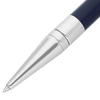 S T Dupont D-Initial Ballpoint Pen - Blue - Chrome Trim-Pen Boutique Ltd