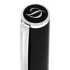S T Dupont D-Initial Fountain Pen - Black - Chrome Trim-Pen Boutique Ltd