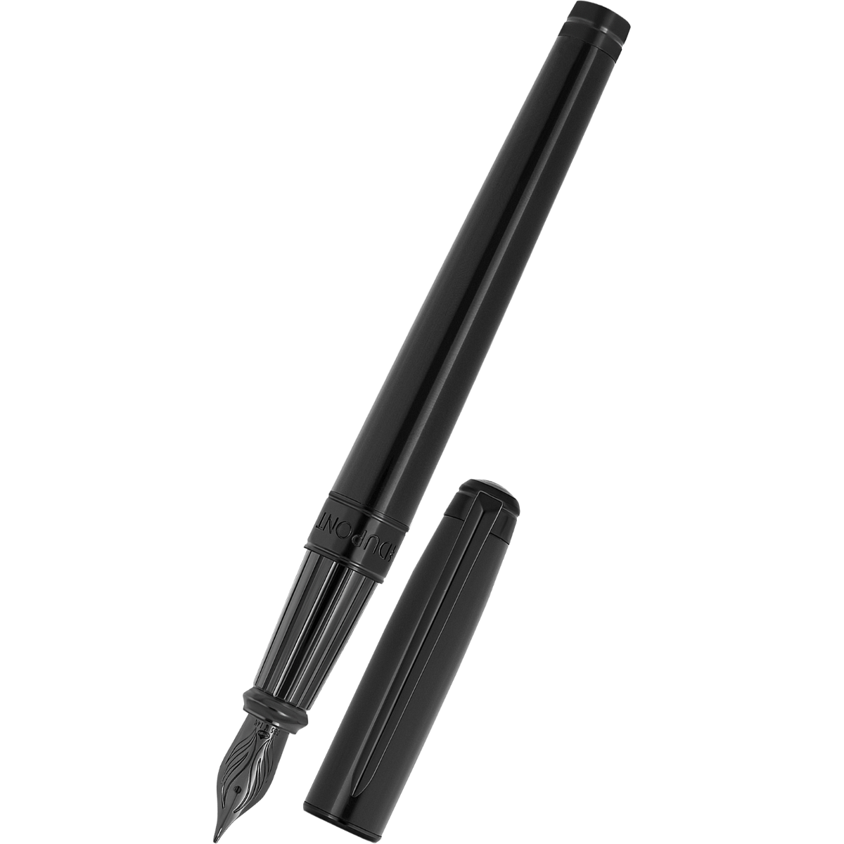 S T Dupont Line D Fountain Pen - Eternity - Silky Black (Large)-Pen Boutique Ltd