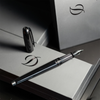 S T Dupont Line D Fountain Pen - Eternity - Silky Black (Large)-Pen Boutique Ltd
