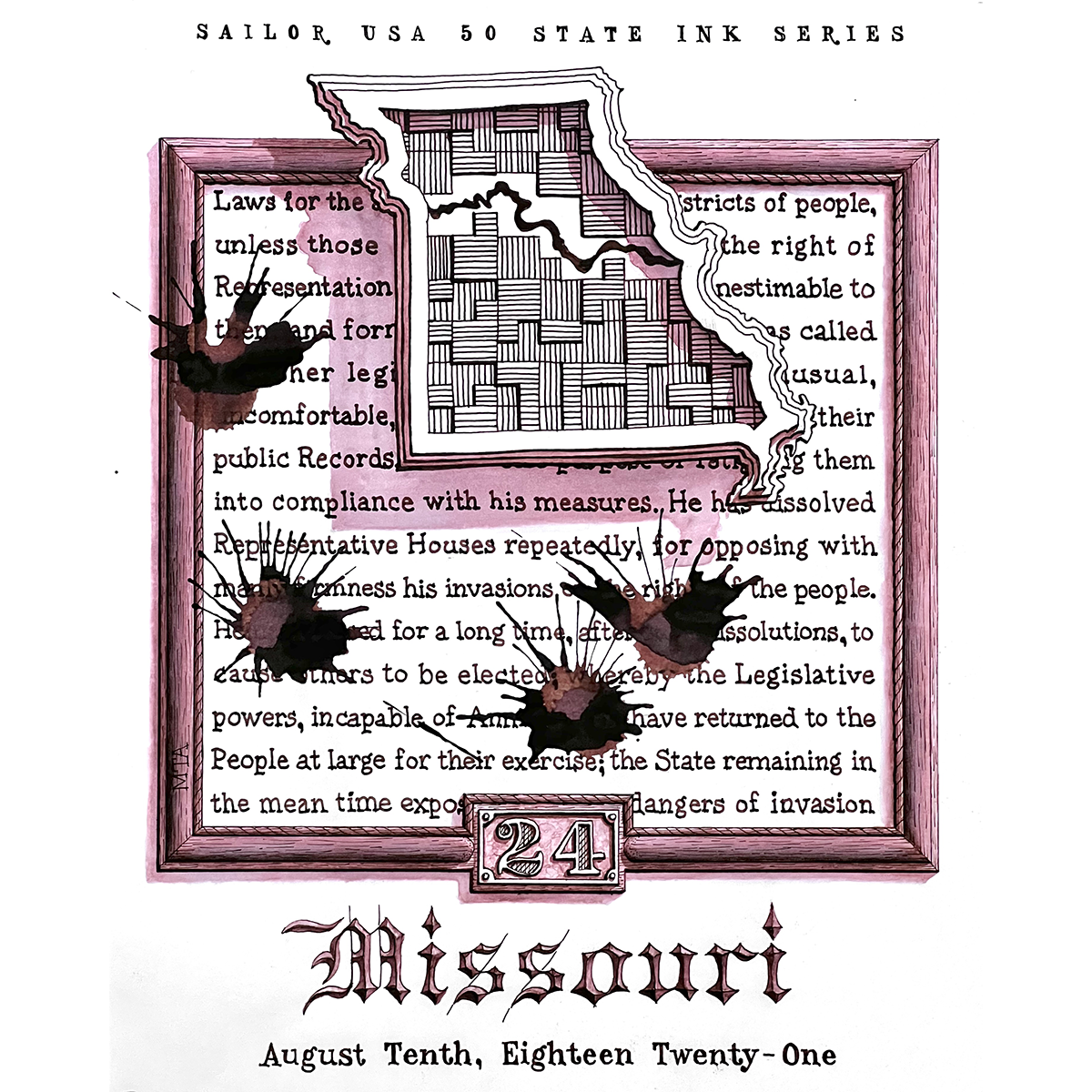 Sailor Bottled Ink - 50 State Ink – Missouri - 20ml-Pen Boutique Ltd