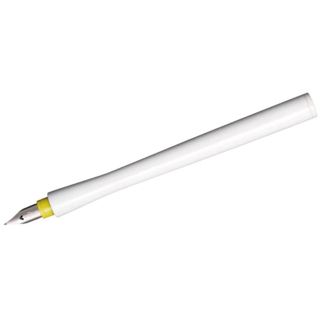 Sailor Compass Hocoro Dip Pen - White/Yellow - Fude (brush-like stroke)-Pen Boutique Ltd