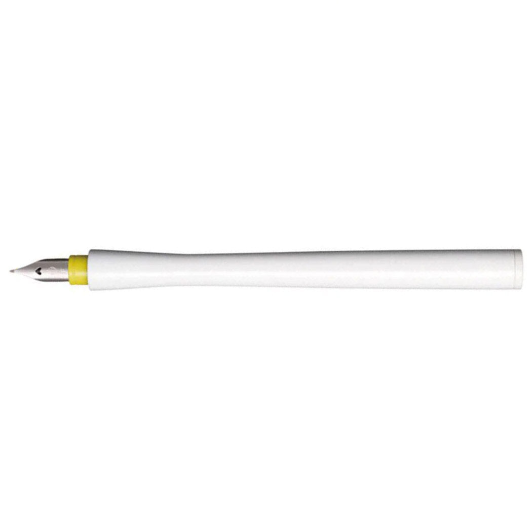 Sailor Compass Hocoro Dip Pen - White/Yellow - Fude (brush-like stroke)-Pen Boutique Ltd