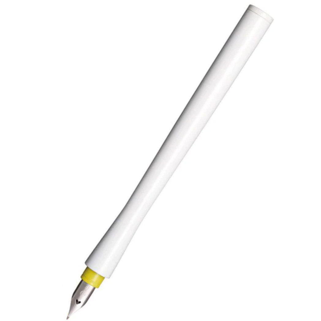 Sailor Compass Hocoro Dip Pen - White/Yellow - Fude (brush-like stroke)-Pen Boutique Ltd