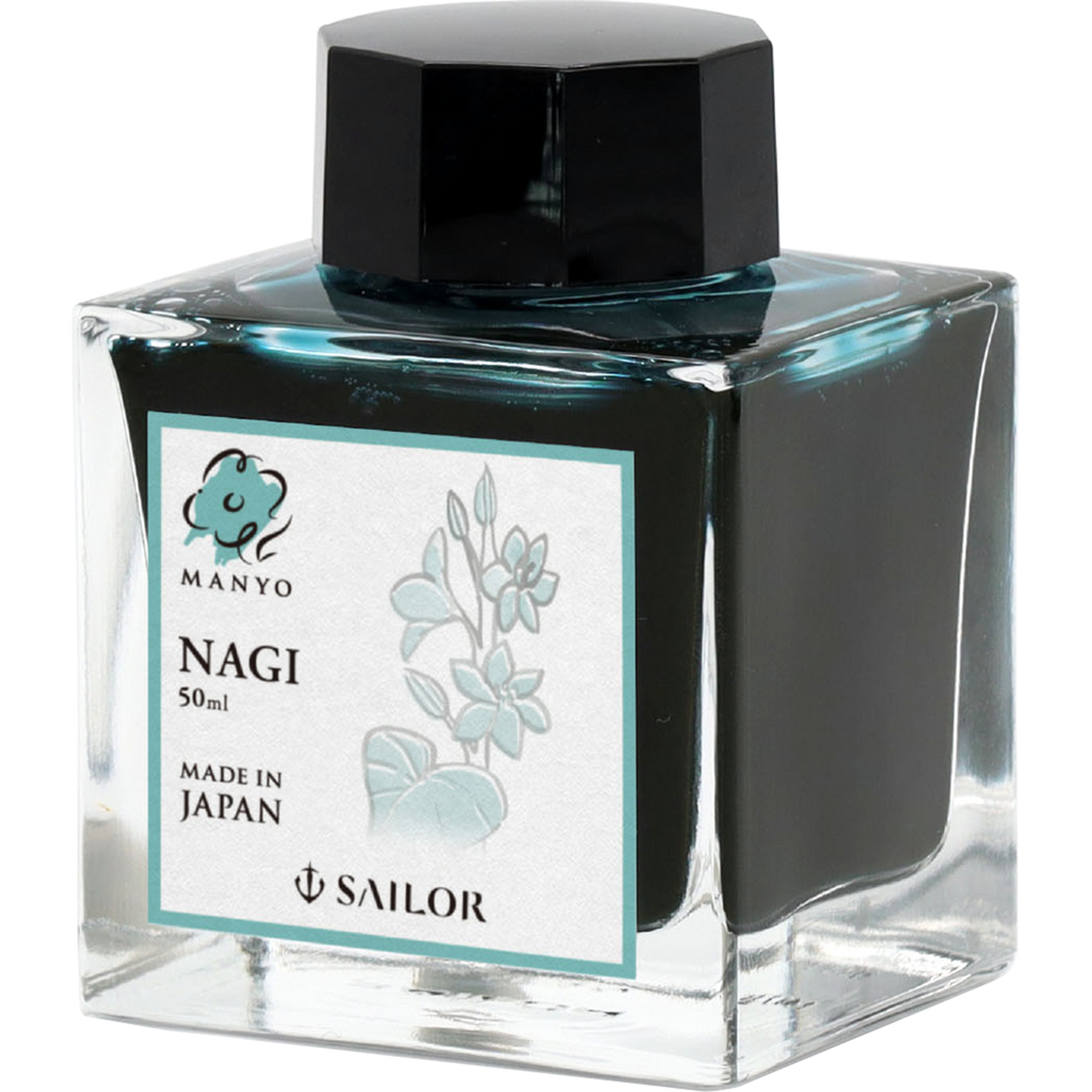 Sailor Manyo Ink Bottle - Nagi (Blue-Purple) - 50ml (Overseas Exclusive)-Pen Boutique Ltd