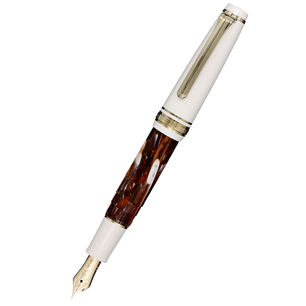 Sailor Professional Gear Slim Mini Rencontre Fountain Pen - Marron - 14K Gold Trim (Limited Edition)-Pen Boutique Ltd