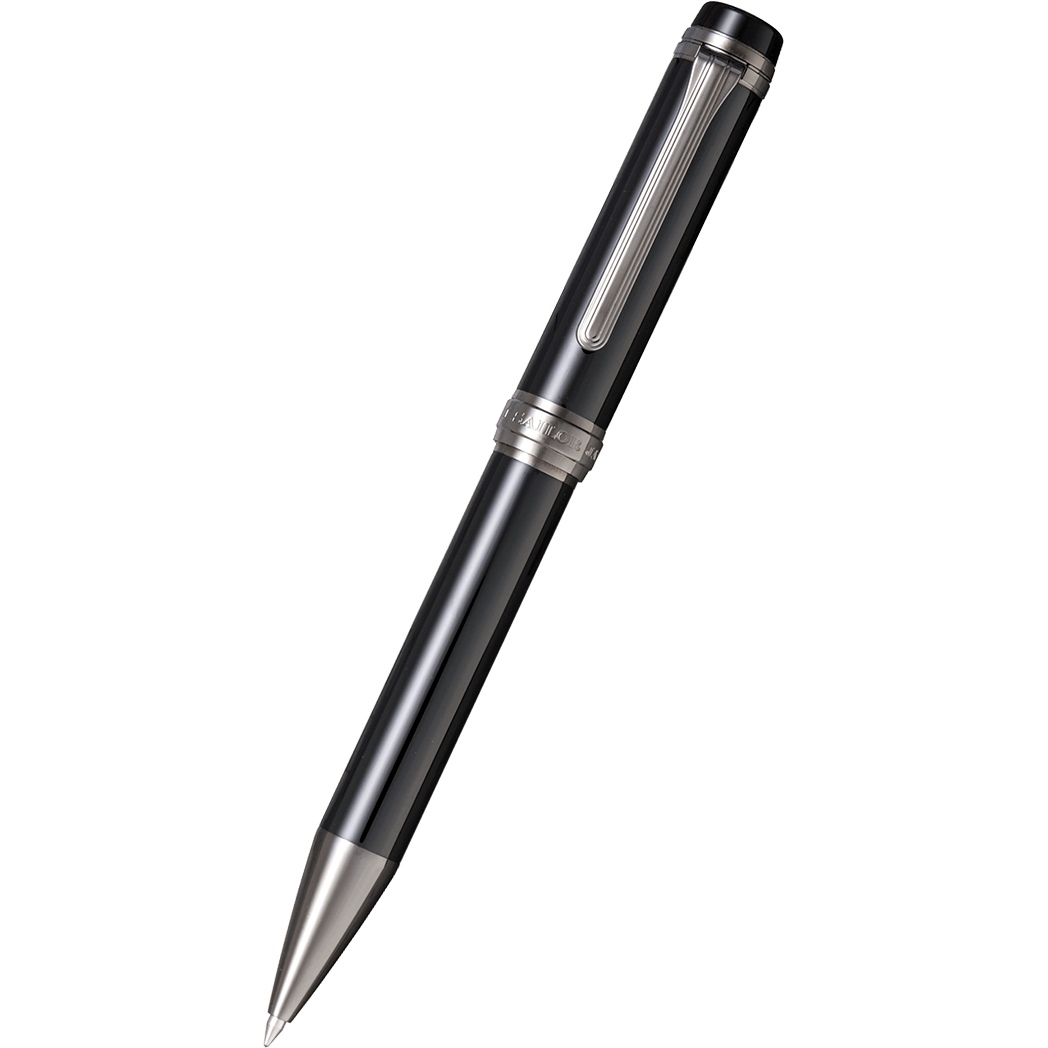 Sailor Cylint Ballpoint Pen - Black Stainless Steel-Pen Boutique Ltd