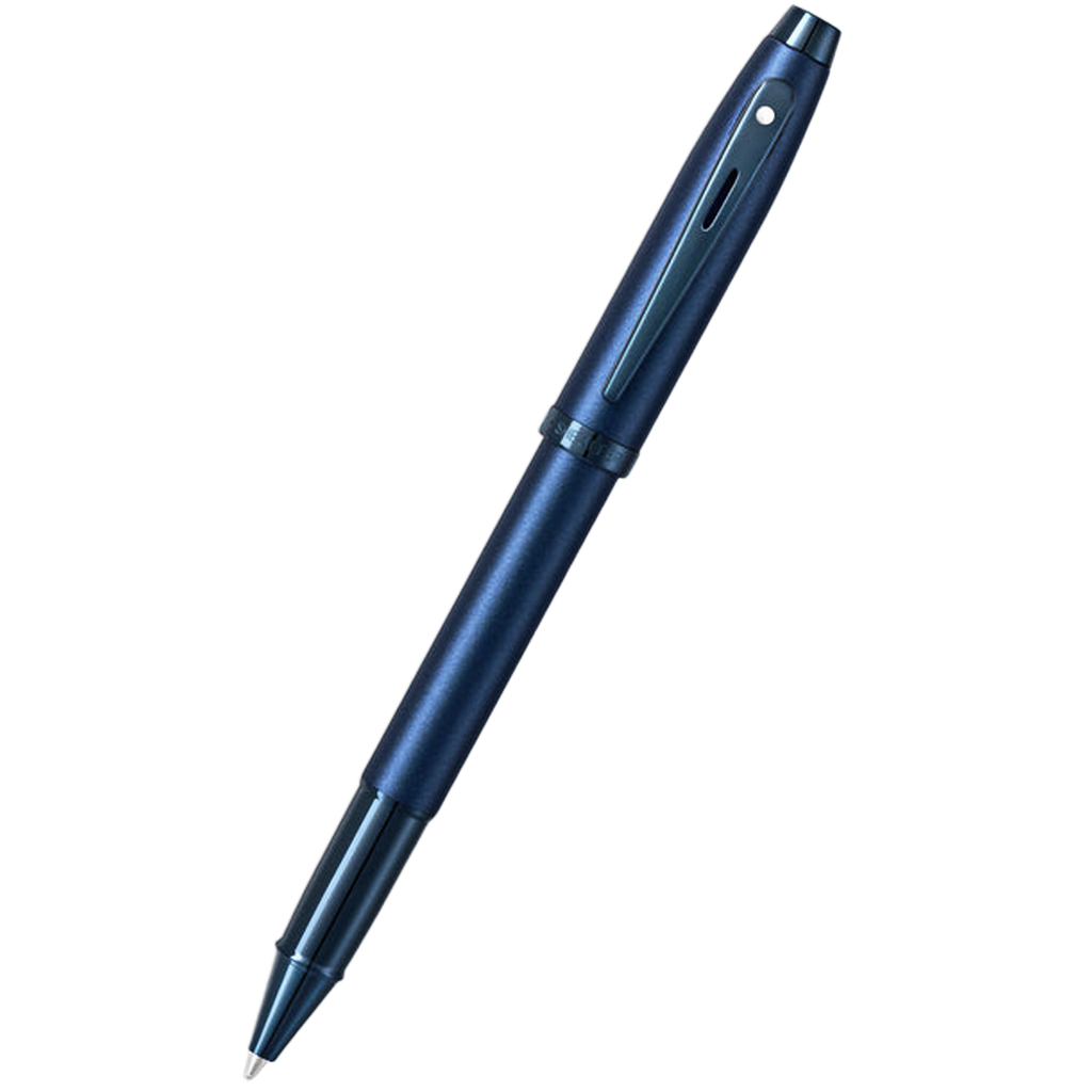Sheaffer 100 Rollerball Pen - Satin Blue Lacquer - Blue Trim-Pen Boutique Ltd