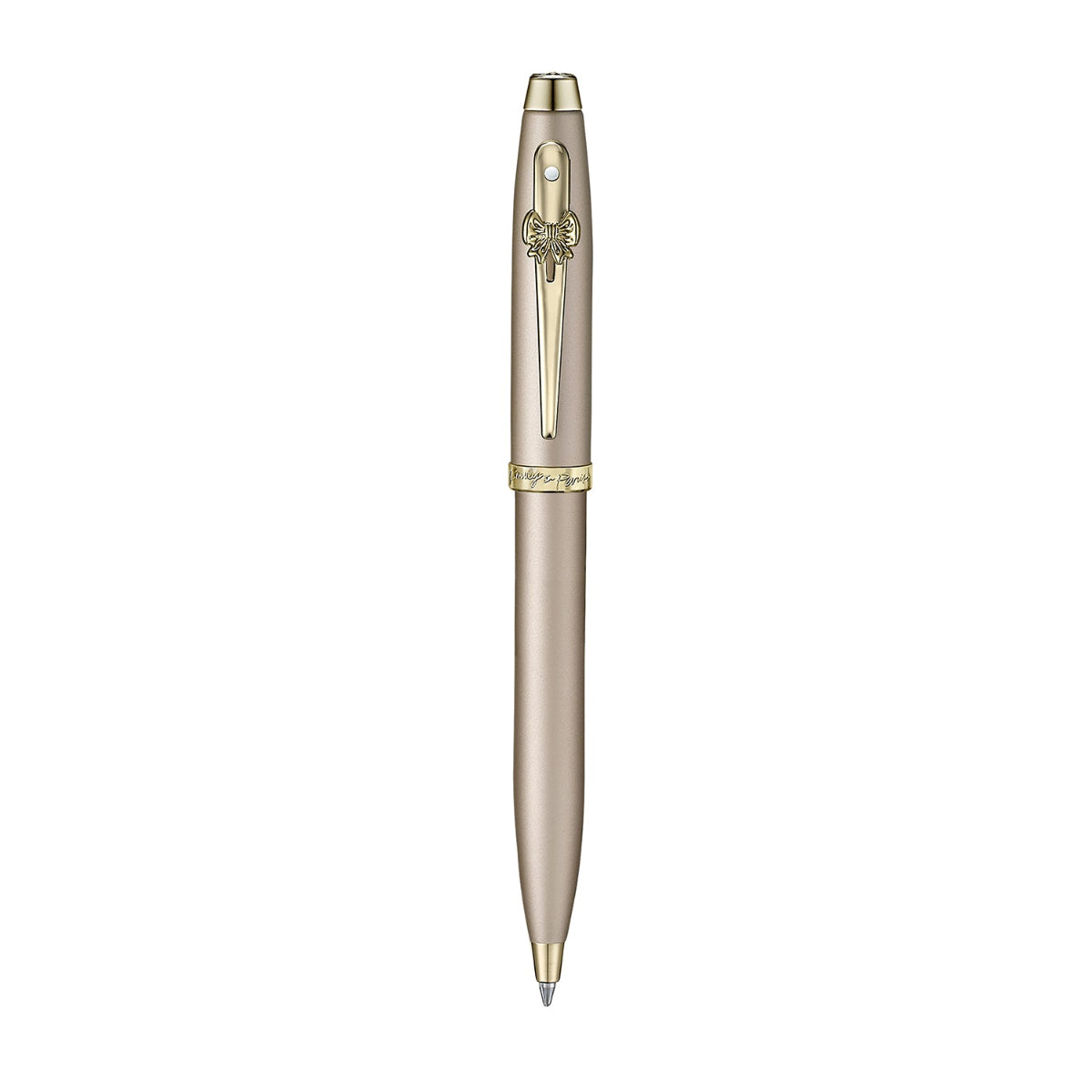 Sheaffer 100 x Emily in Paris Ballpoint Pen - Champagne Gold + Hardbound Small Notebook (Gift Set)-Pen Boutique Ltd