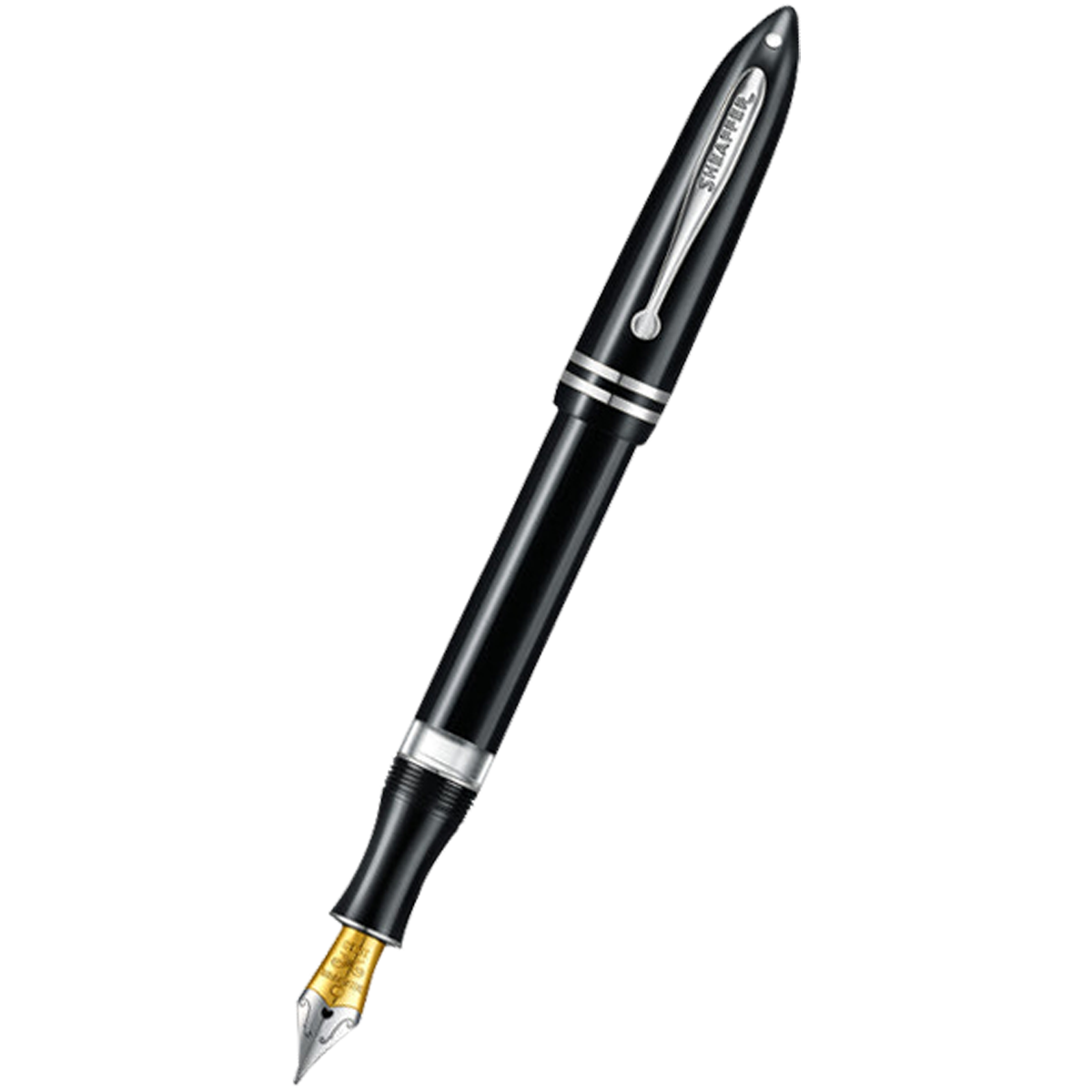 Sheaffer Balance III E892 Fountain Pen - Glossy Black - Chrome Trims-Pen Boutique Ltd