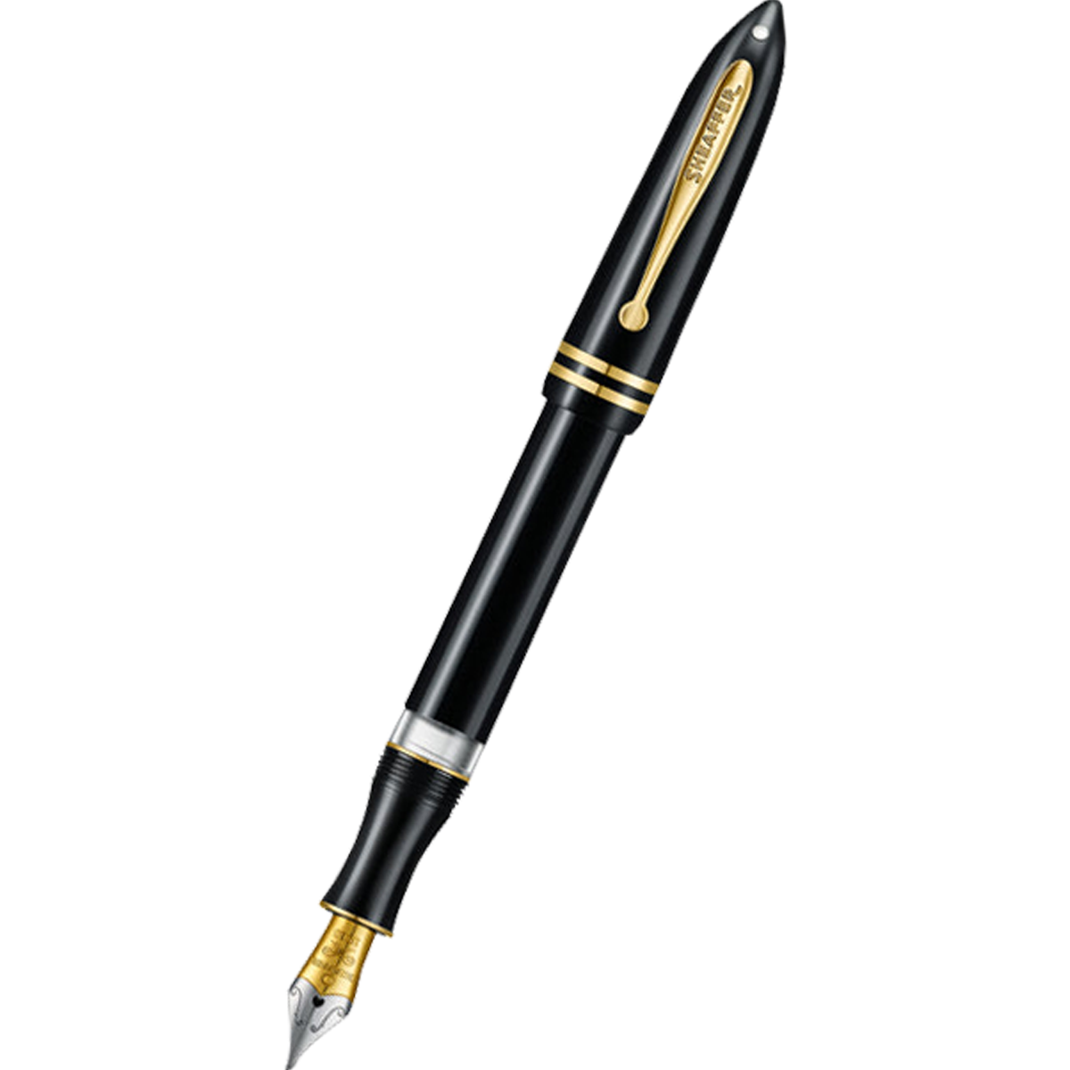 Sheaffer Balance III E893 Fountain Pen - Glossy Black - Gold Trim - Pen Boutique Ltd