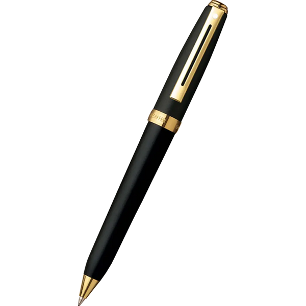 Sheaffer Prelude Black Matte 22K Gold Plated Trim Ballpoint Pen-Pen Boutique Ltd