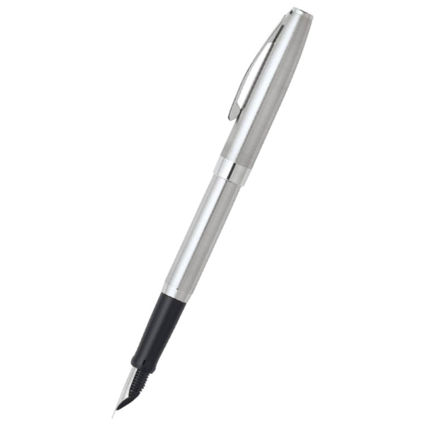 Sheaffer Sagaris Fountain Pen - Brush Chrome Steel - Chrome Trim-Pen Boutique Ltd