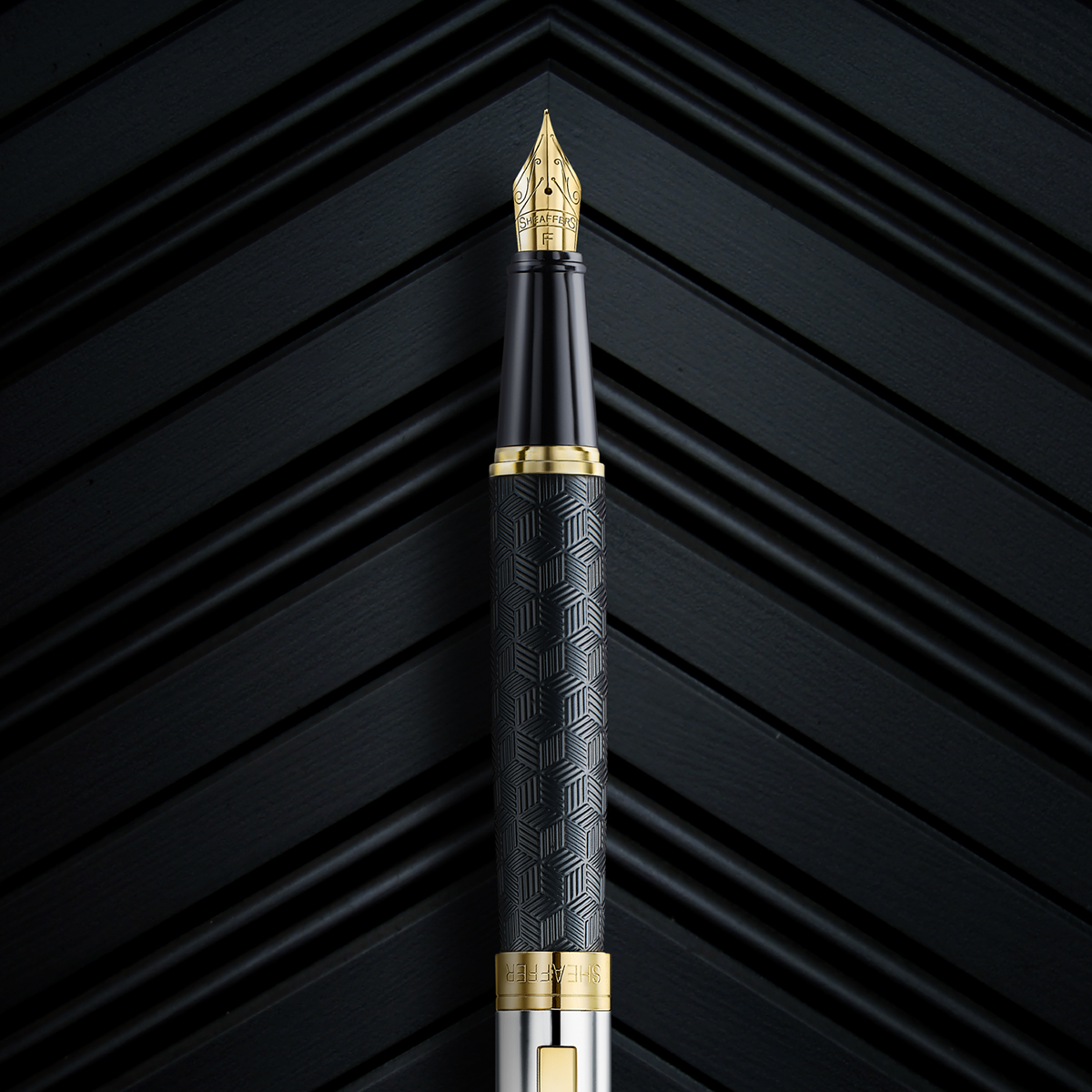 Sheaffer 300 Fountain Pen - Engraved Matt Black-Pen Boutique Ltd