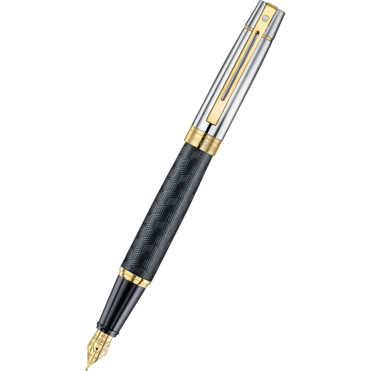 Sheaffer 300 Fountain Pen - Engraved Matt Black-Pen Boutique Ltd