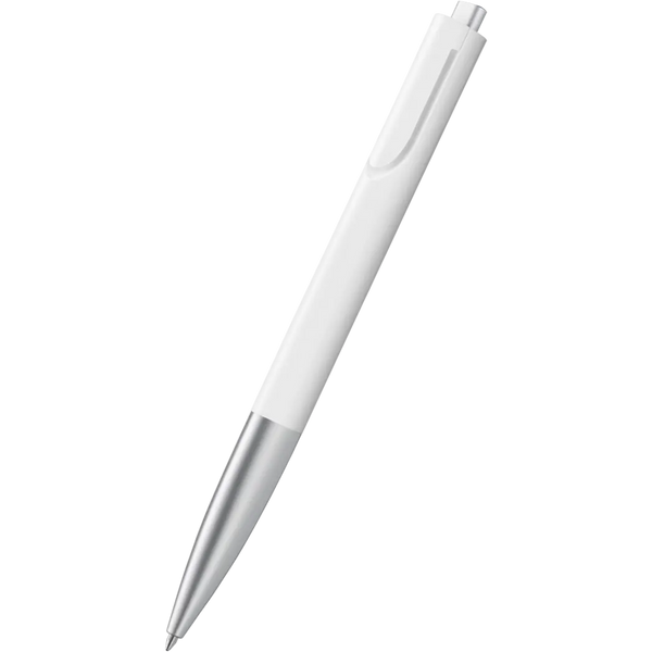 Lamy Noto Ballpoint Pen - White/Silver-Pen Boutique Ltd
