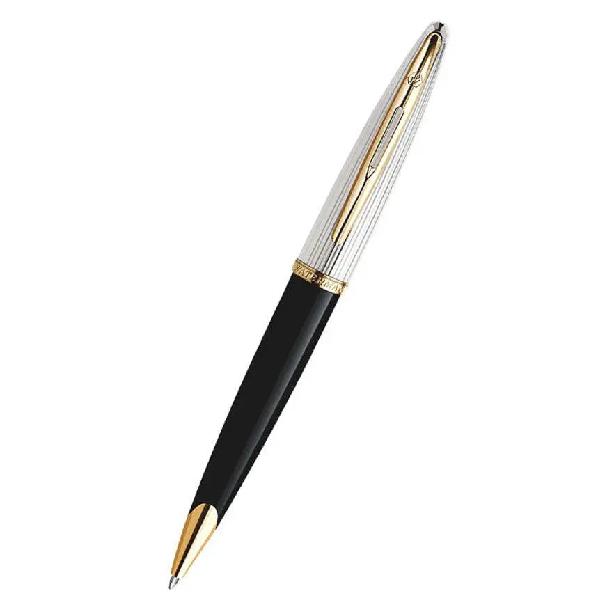 Waterman Carene Deluxe Black/Silver with Gold Trim Ballpoint Pen-Pen Boutique Ltd