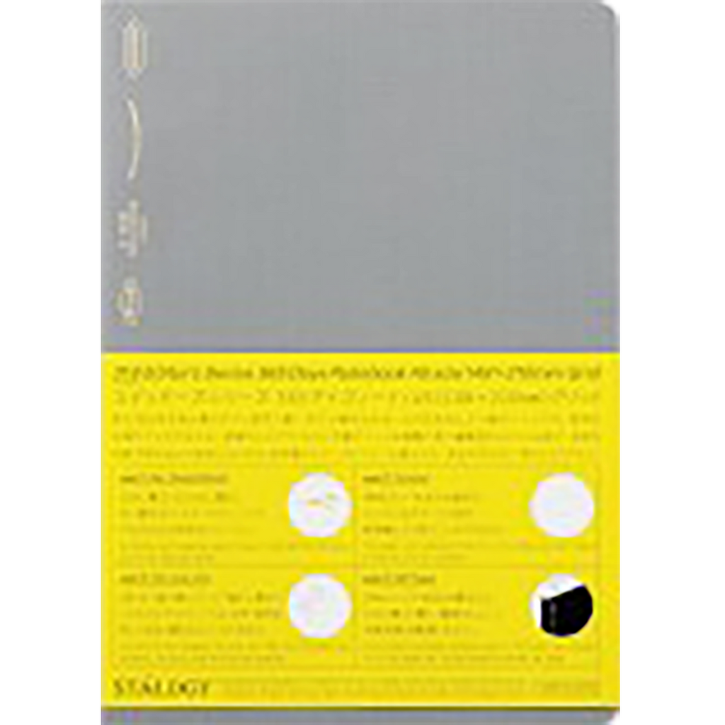 Stalogy 365 Days Notebook - Grid- A5 - Cloud Gray-Pen Boutique Ltd