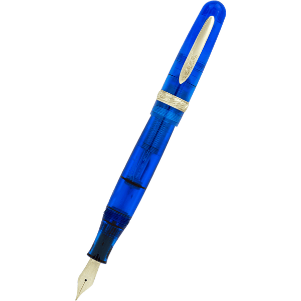 Stipula Etruria Rainbow Fountain Pen - Clear Blue - Stainless Steel (Limited Edition)-Pen Boutique Ltd