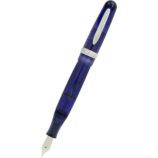 Stipula Etruria Rainbow Fountain Pen - Clear Purple - Stainless Steel (Limited Edition)-Pen Boutique Ltd